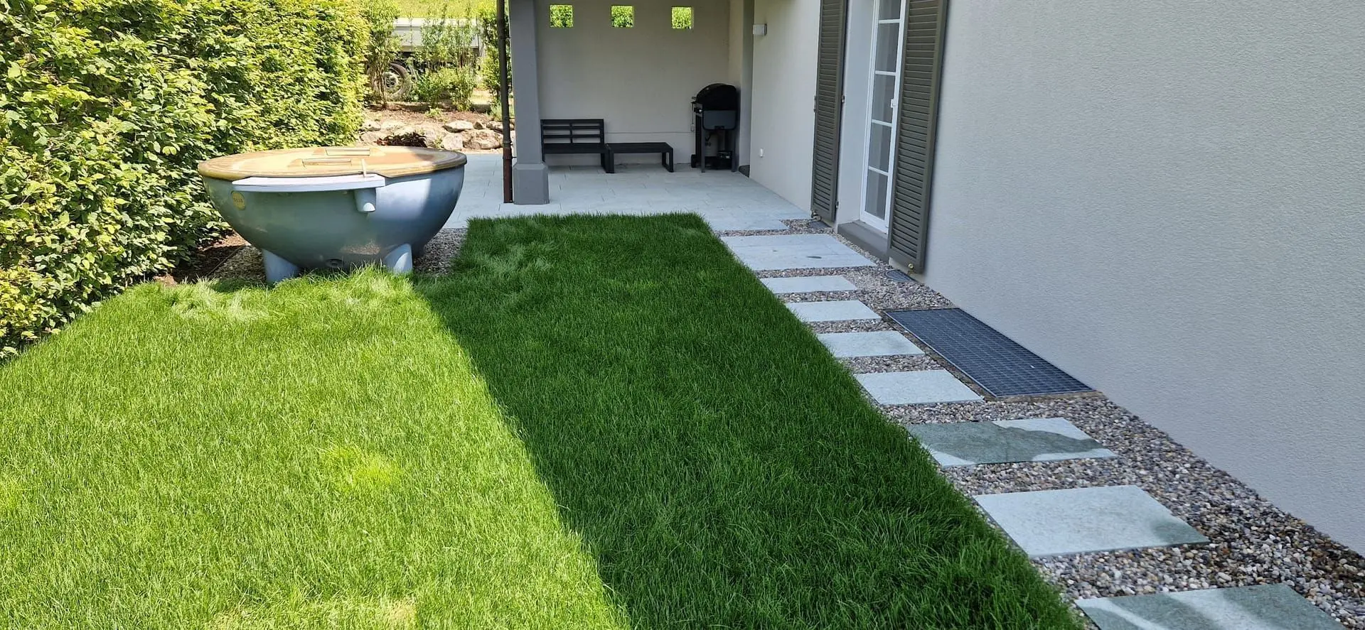 Sitzplatz mit Andeer-Platten in Stettfurt - Bild 4